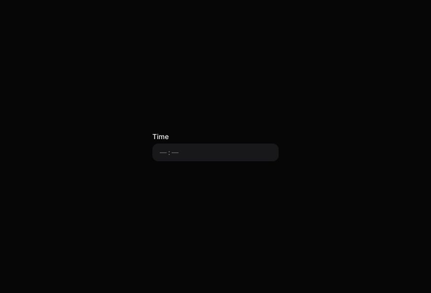 TimeField